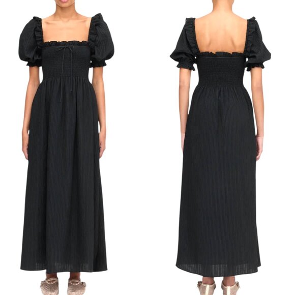 Hill House Home - Women’s ‘The Scarlett Nap' Midi Dress in Black Tonal, Medium - Picture 1 of 16